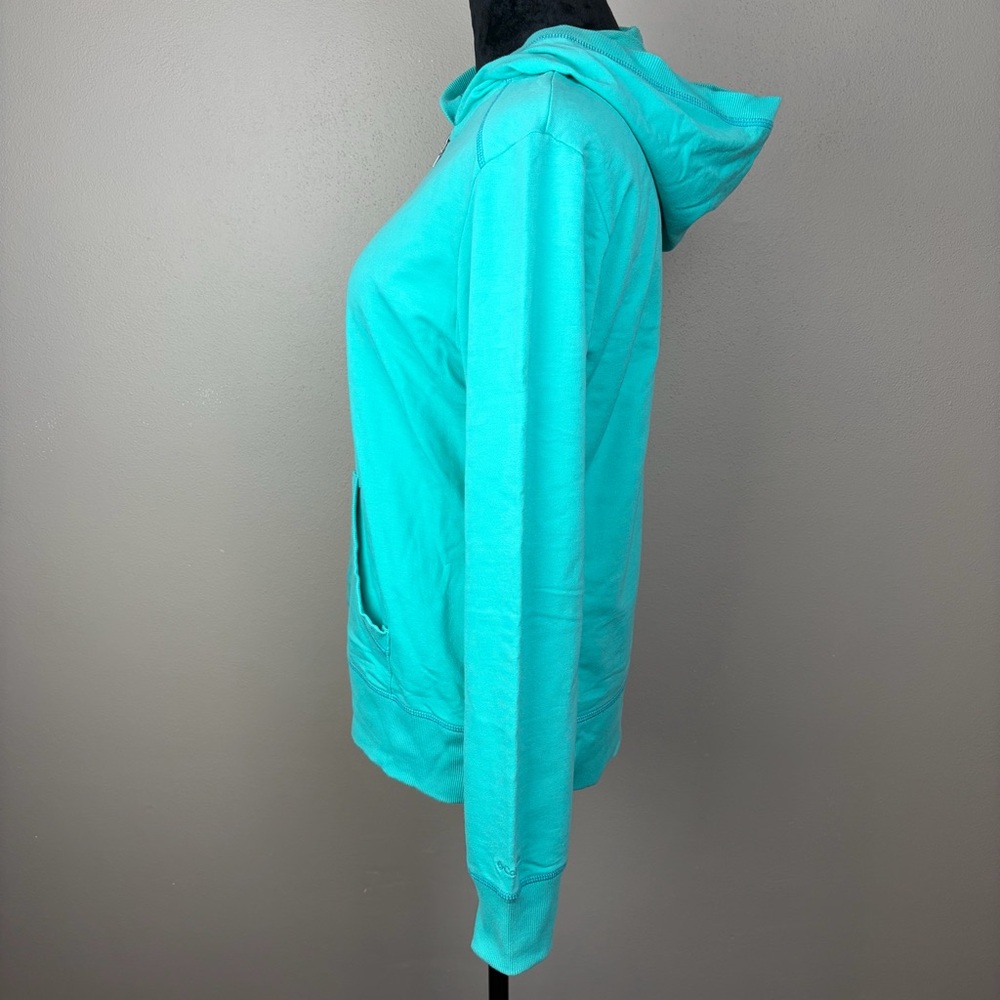 Columbia Sportswear Cotton Blend Teal Blue Zip-Up Hoodie Gorpcore Athleisure L - Picture 7 of 16
